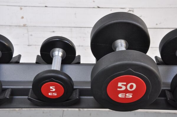 Esport (New Commercial Esport Es Urethane Dumbbell Set 5-50lb With Pro Db Rack - Image 2