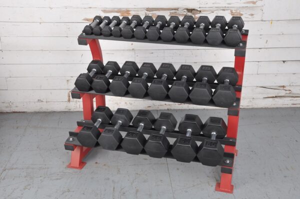 New Esport Iron Hex Dumbbell Set + Rack Pairs Of 10,15,20,25,30,35,40,45,50lb